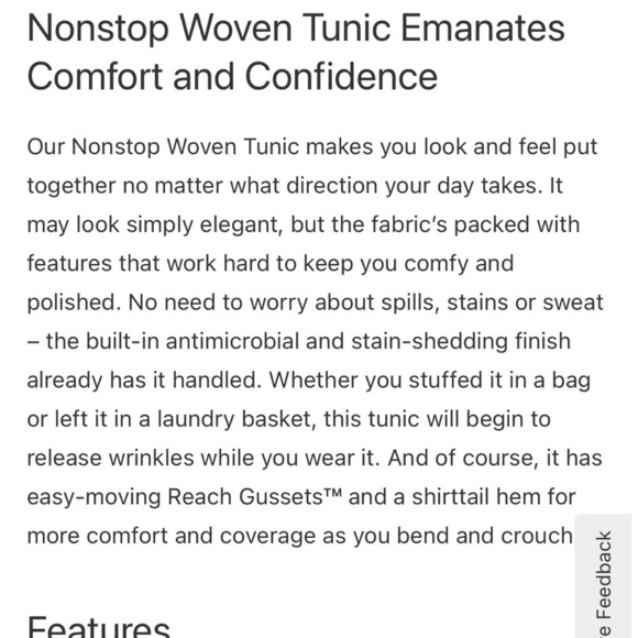 NWT! Duluth Trading Non Stop Woven Tunic Top Blouse Lilac Purple S - Picture 2 of 9